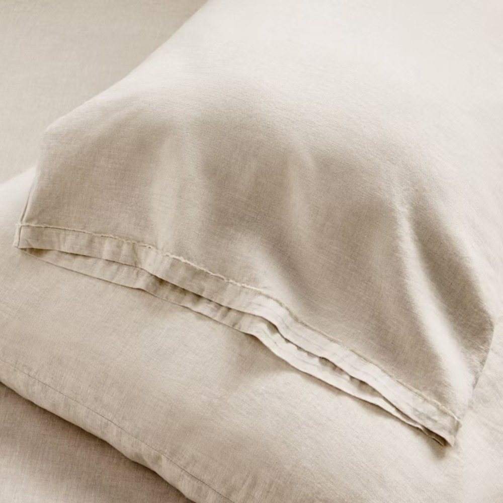 Standard 100% Linen Pillowcases Natural - Casaluna™ - Picture 3 of 9